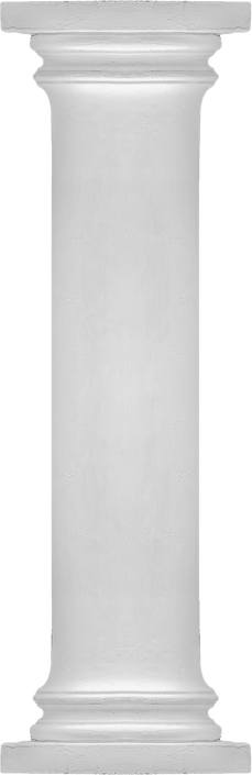 Isolated Neoclassical Style White Column